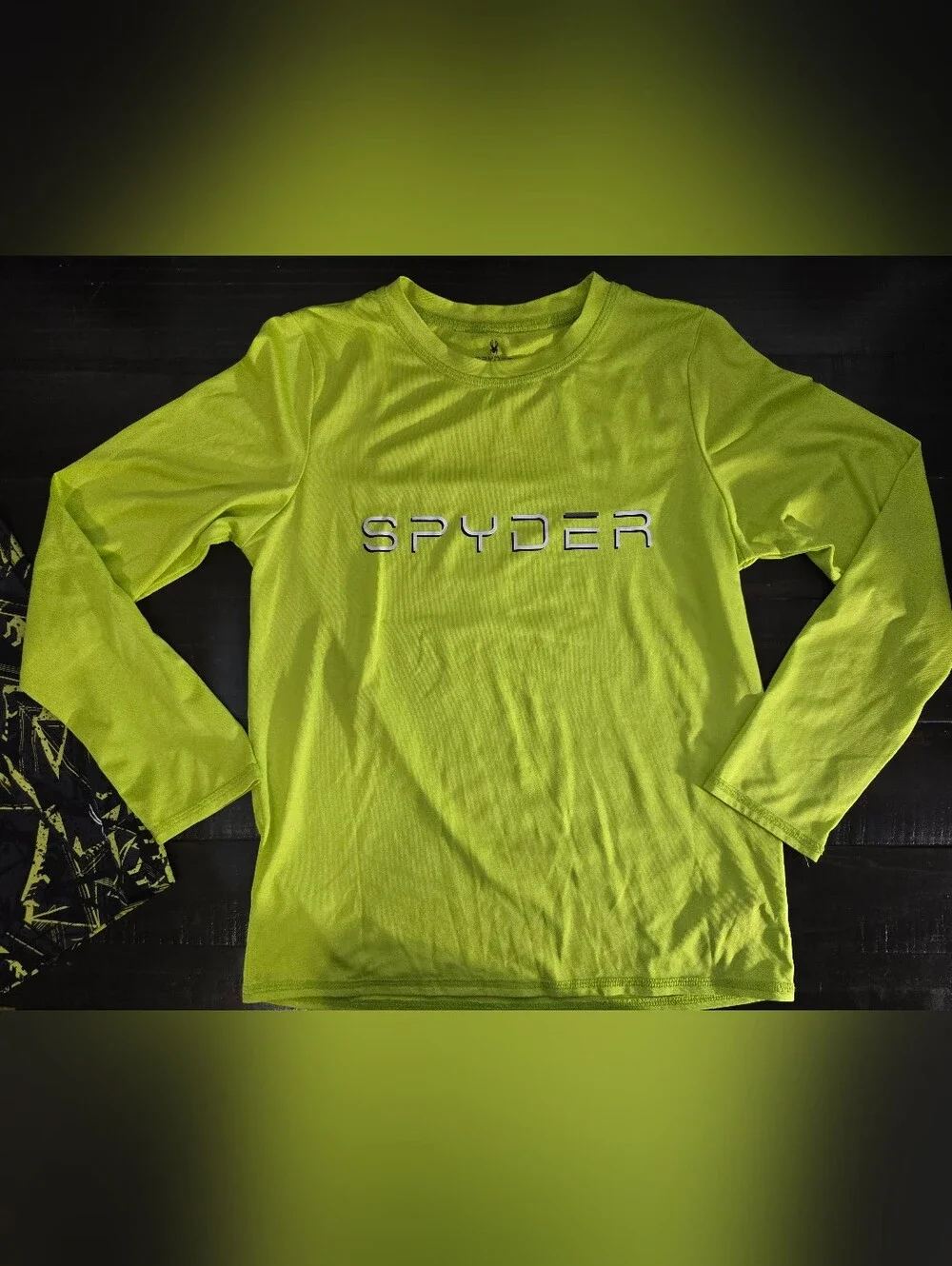 Boys Spyder Neon Yellow Tee with Black and Neon Yellow Graphic Shorts